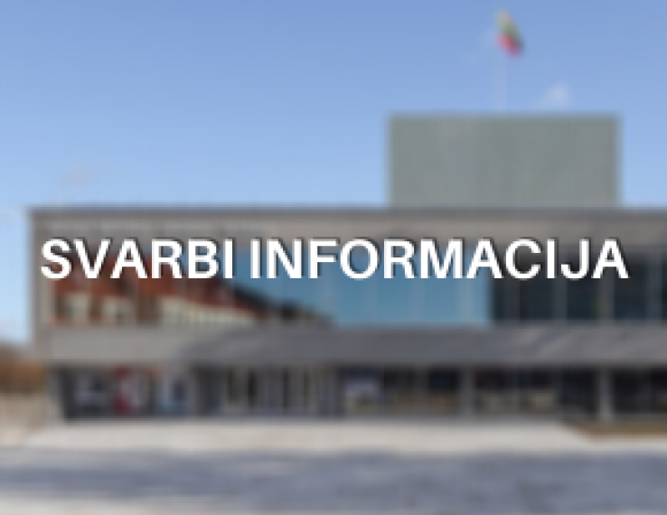 Svarbi informacija